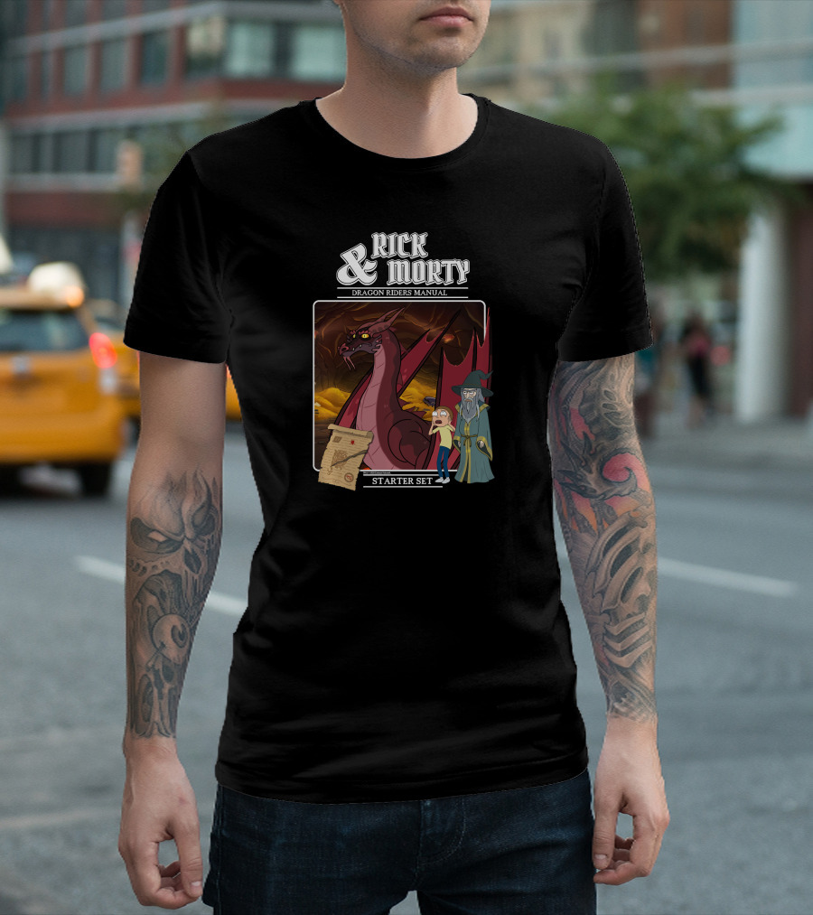 Rick And Morty Dragon Riders Manual Starter Set T-Shirt