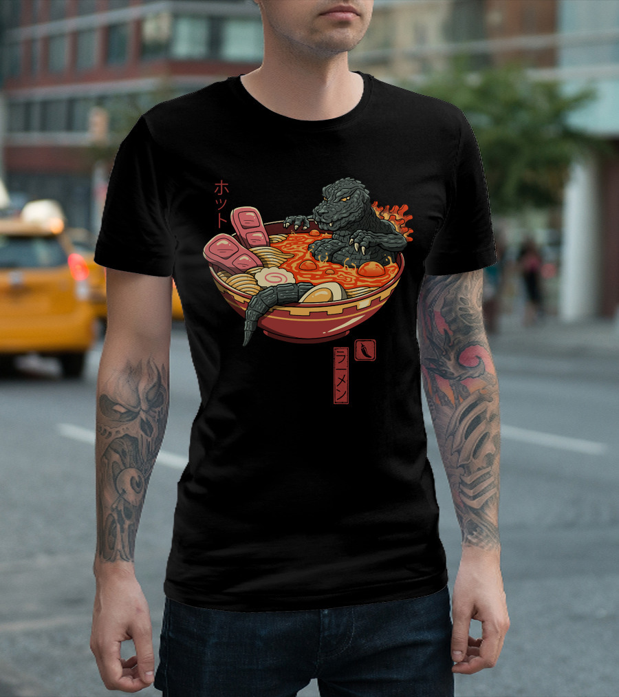 Hot Ramen Monster King with Spicy Elements T-Shirt