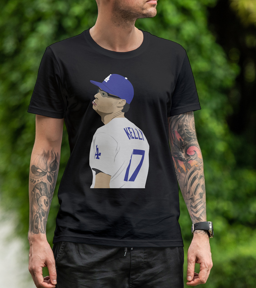 Joe Kelly Dodgers Pitcher 17 Kelly LA T-Shirt