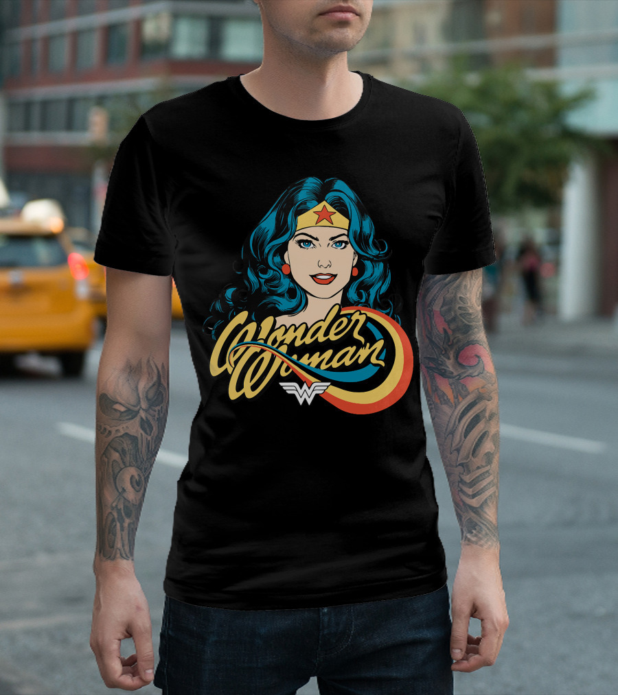 Wonder Woman Retro Style With Classic T-Shirt