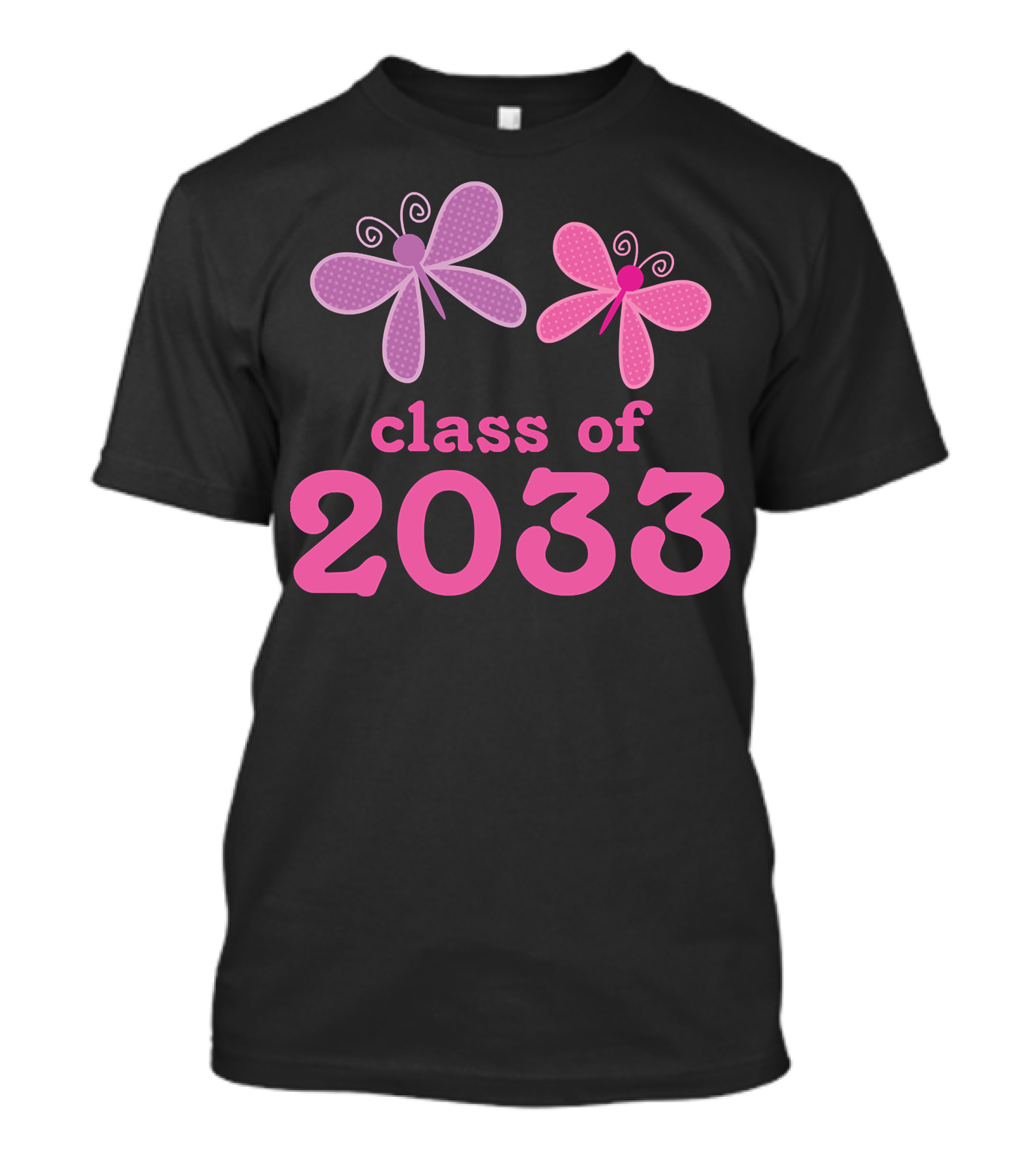 Class Of 2033 Cute Butterfly Duo T-Shirt