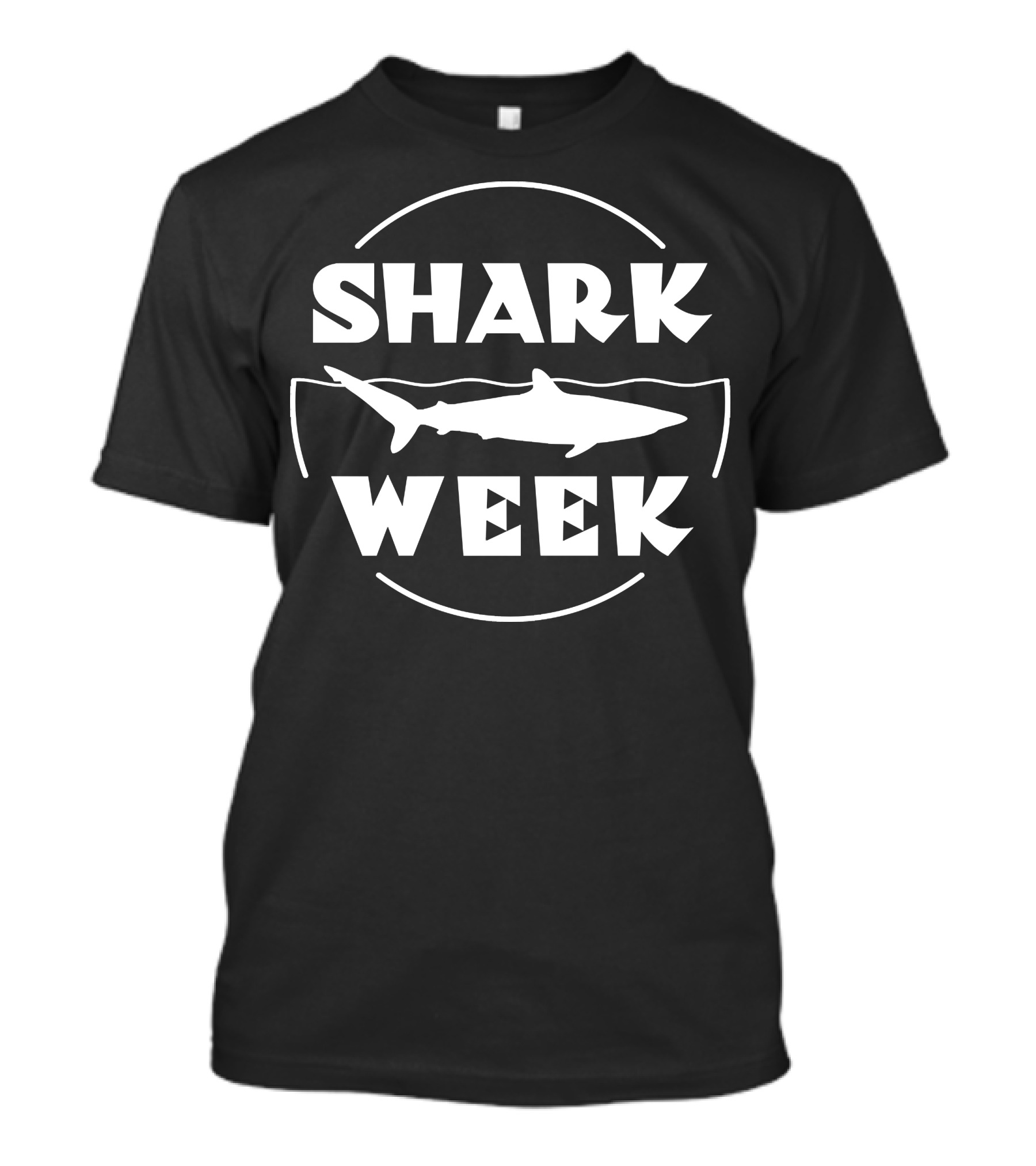 SHARK WEEK Shark Silhouette Circle T-Shirt