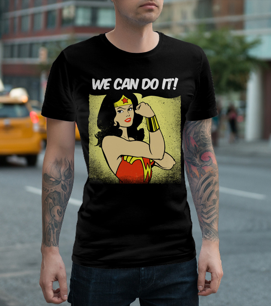We Can Do It Wonder Woman Retro Comic T-Shirt