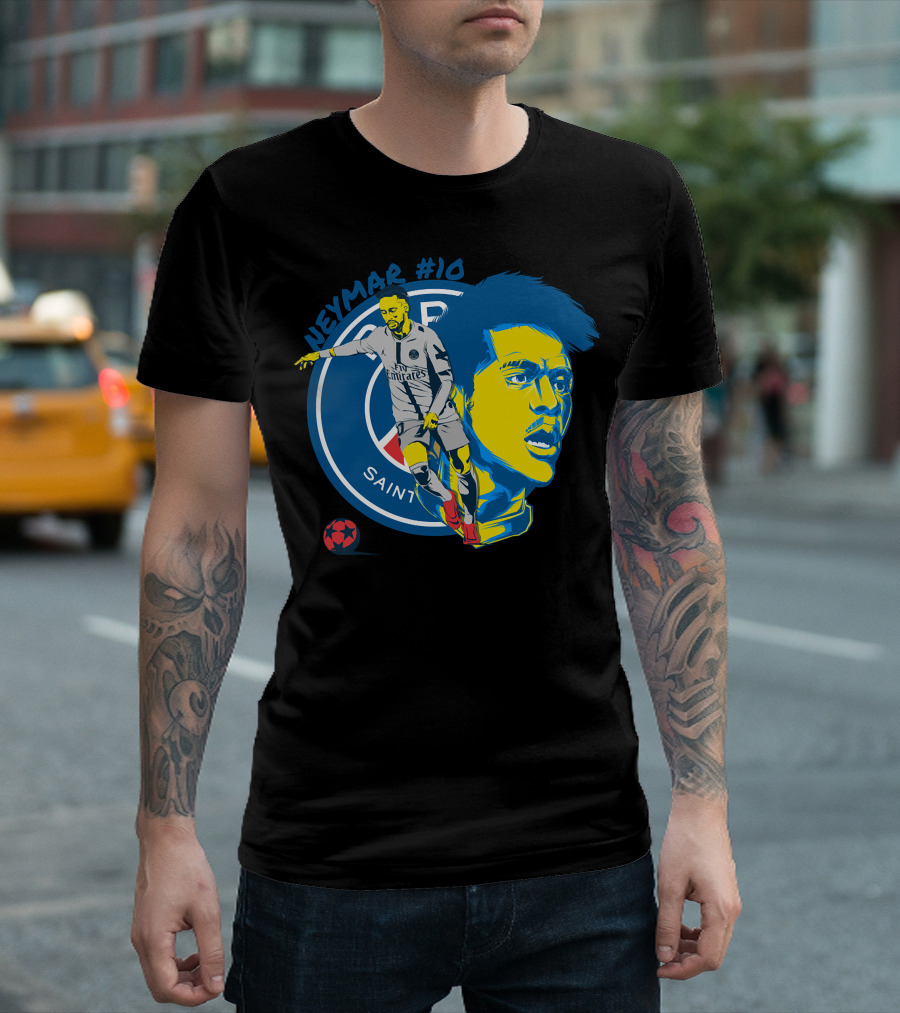 NEYMAR #10 PSG BRAZIL HEROIC LEGEND T-Shirt