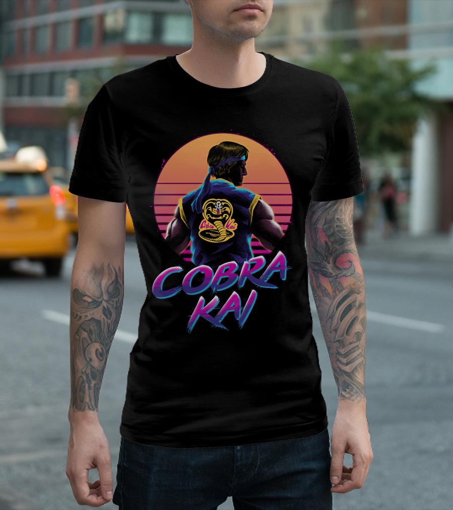 Cobra Kai Retro Sunset Cobra T-Shirt
