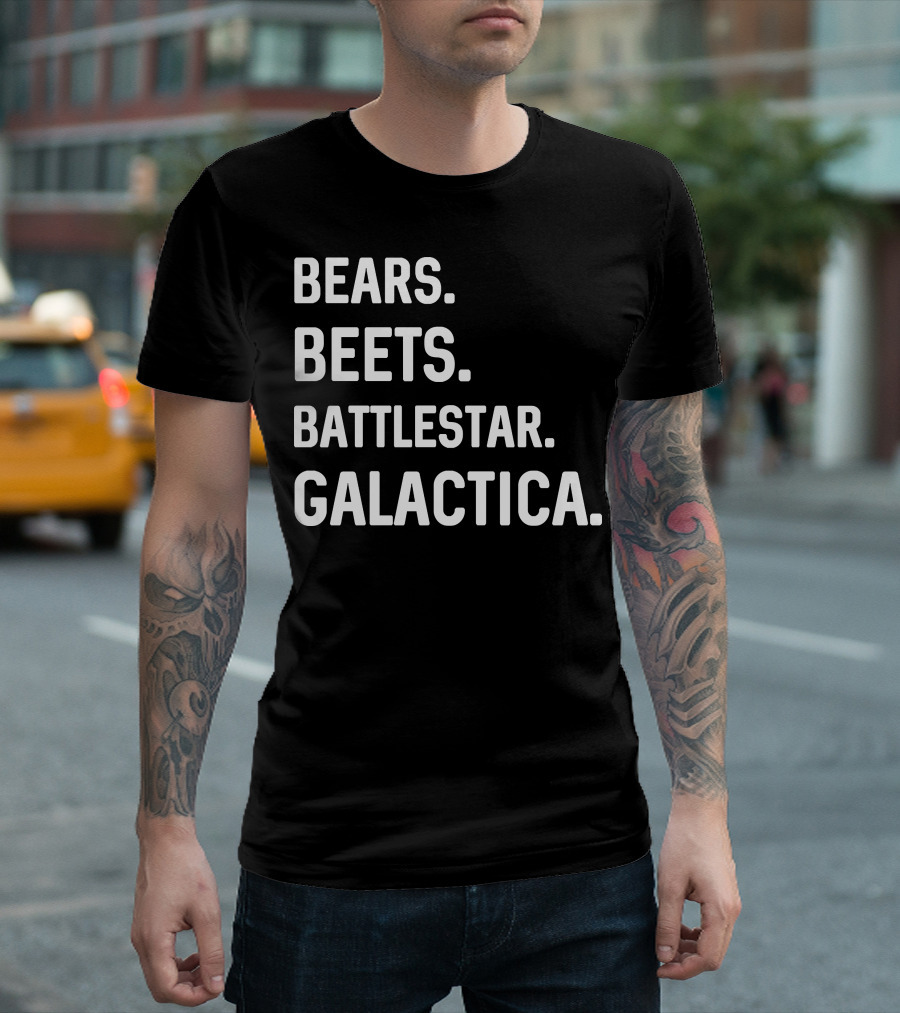 Bears Beets Battlestar Galactica The Office Jim Halpert Dwight Schrute T-Shirt