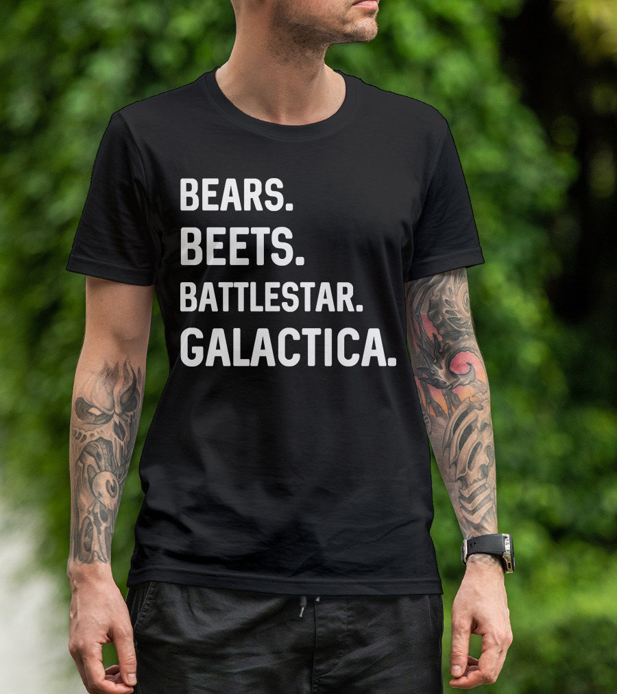 Bears Beets Battlestar Galactica The Office Jim Halpert Dwight Schrute T-Shirt
