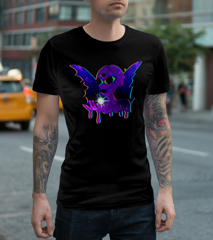 Alien Eye Fairy Purple Haze Cosmic Drip Fusion T-Shirt