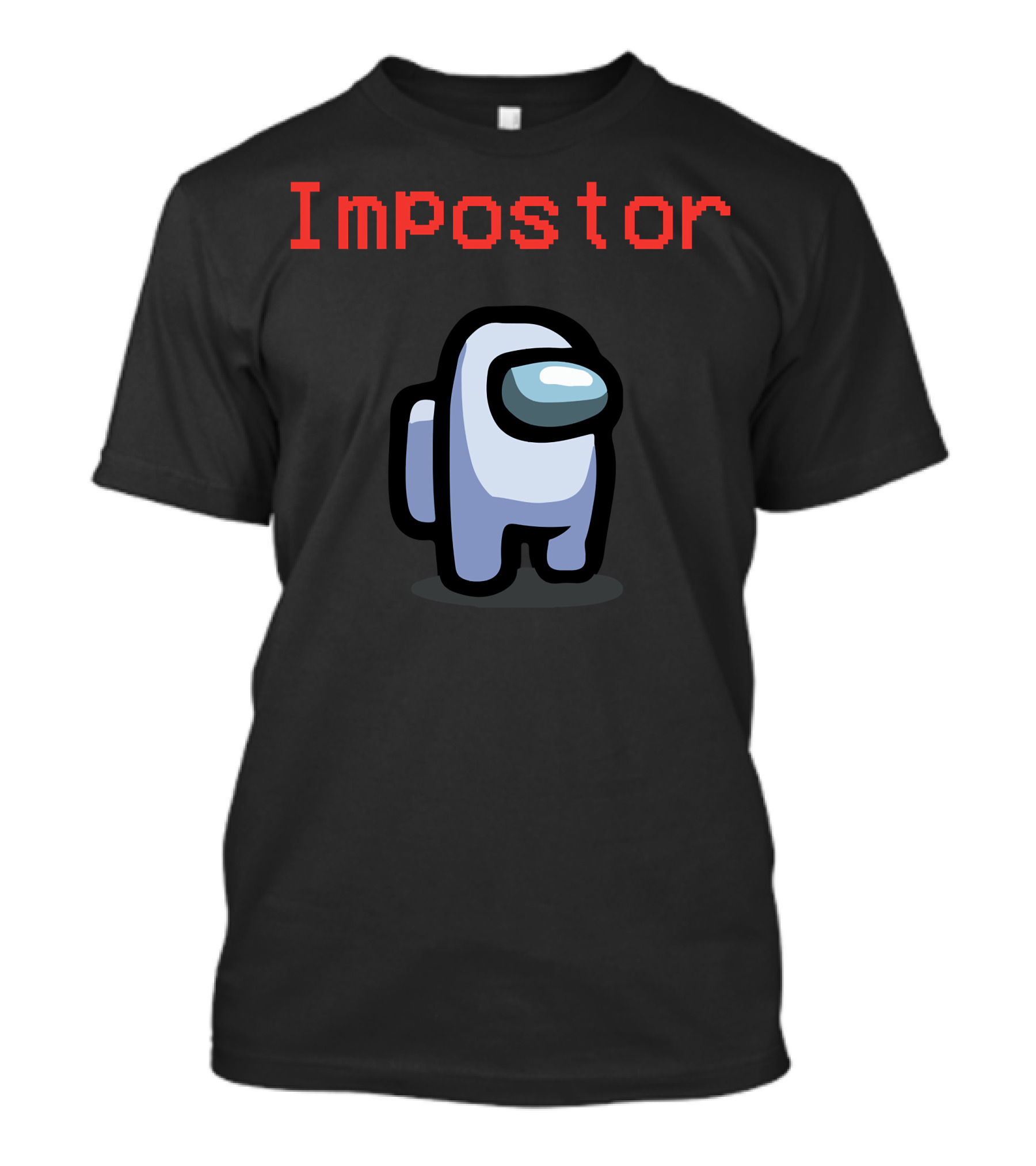 Impostor White Among Us Character T-Shirt