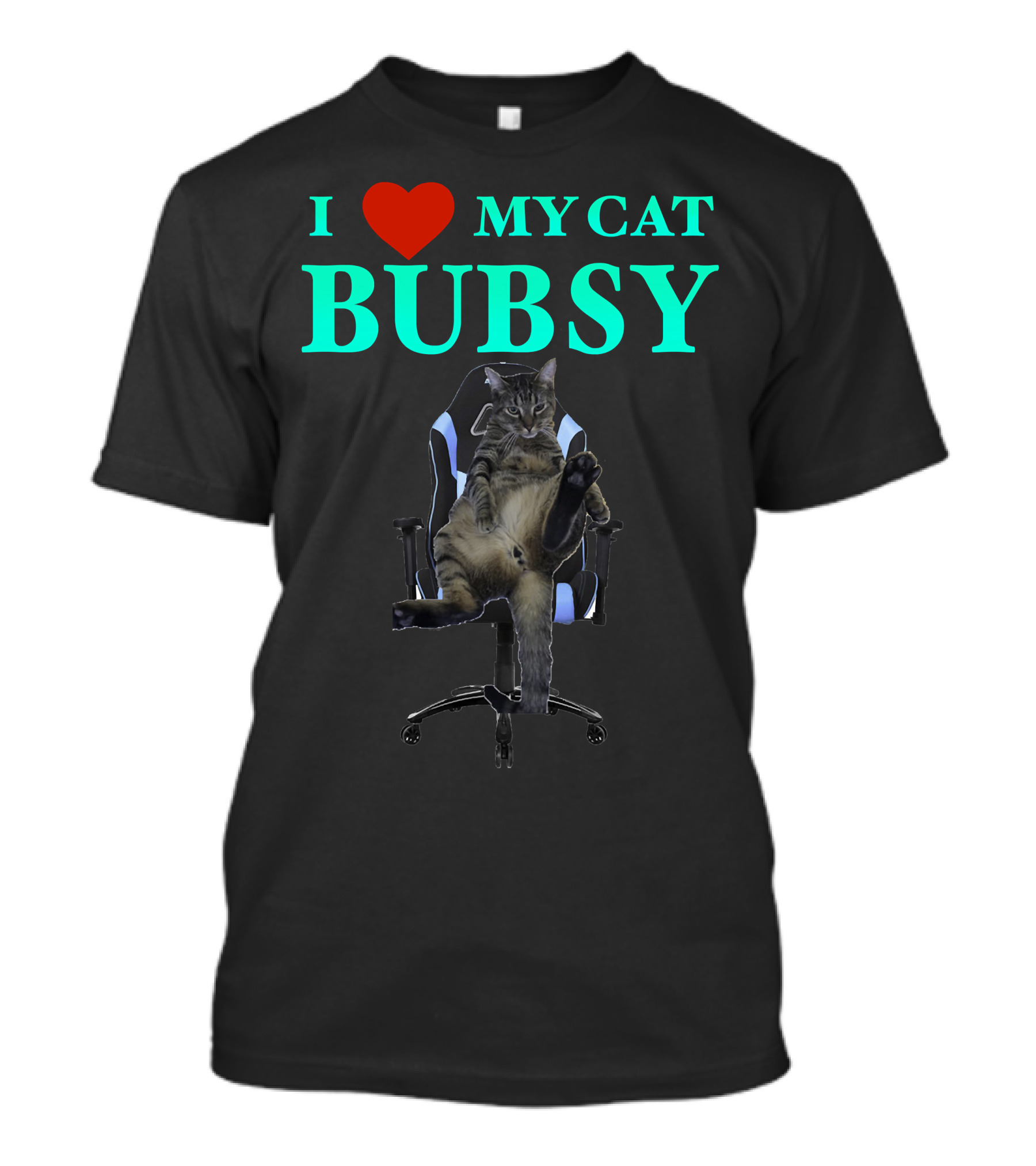 I Love My Cat Bubsy Gaming Chair Relaxation T-Shirt