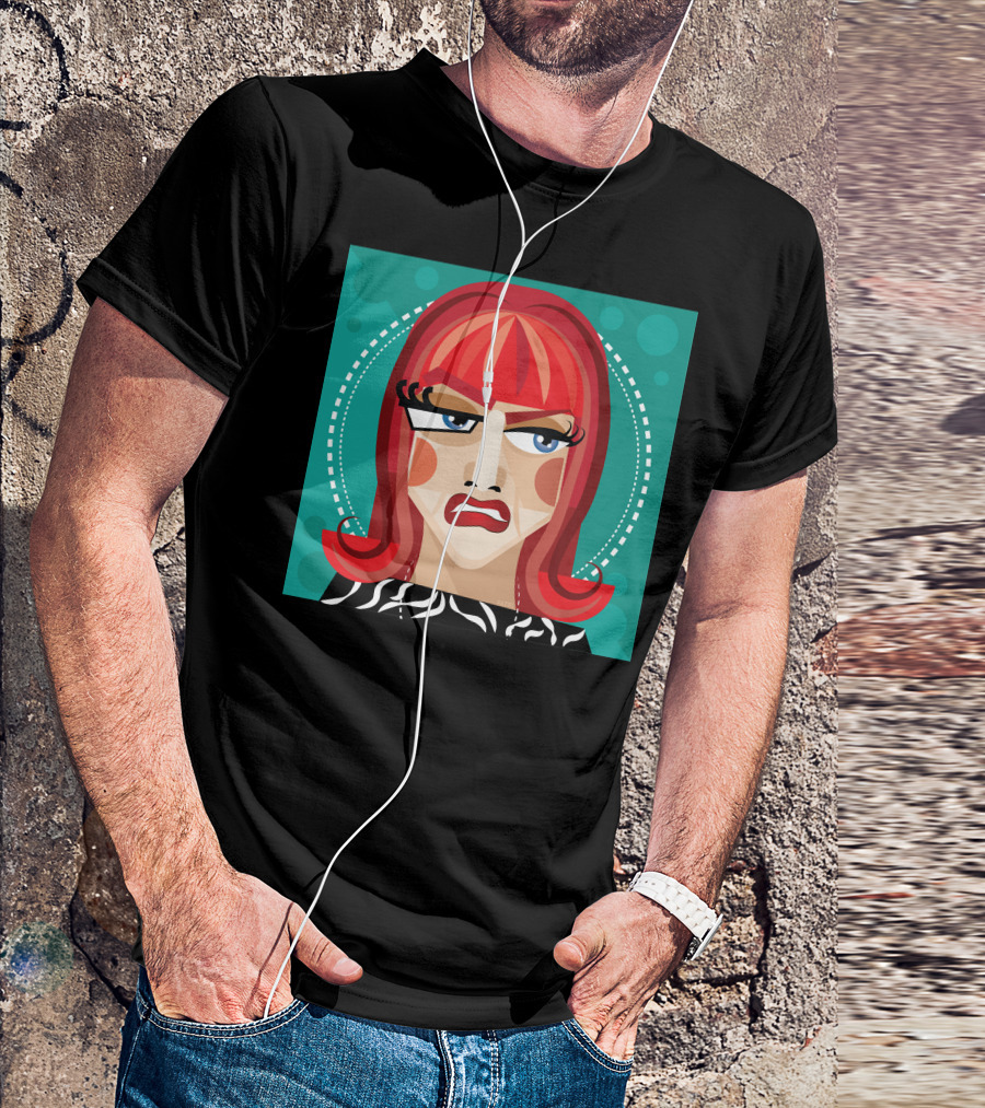 Miss Coco Peru Red Hair Caricature By Raziel 2 T-Shirt