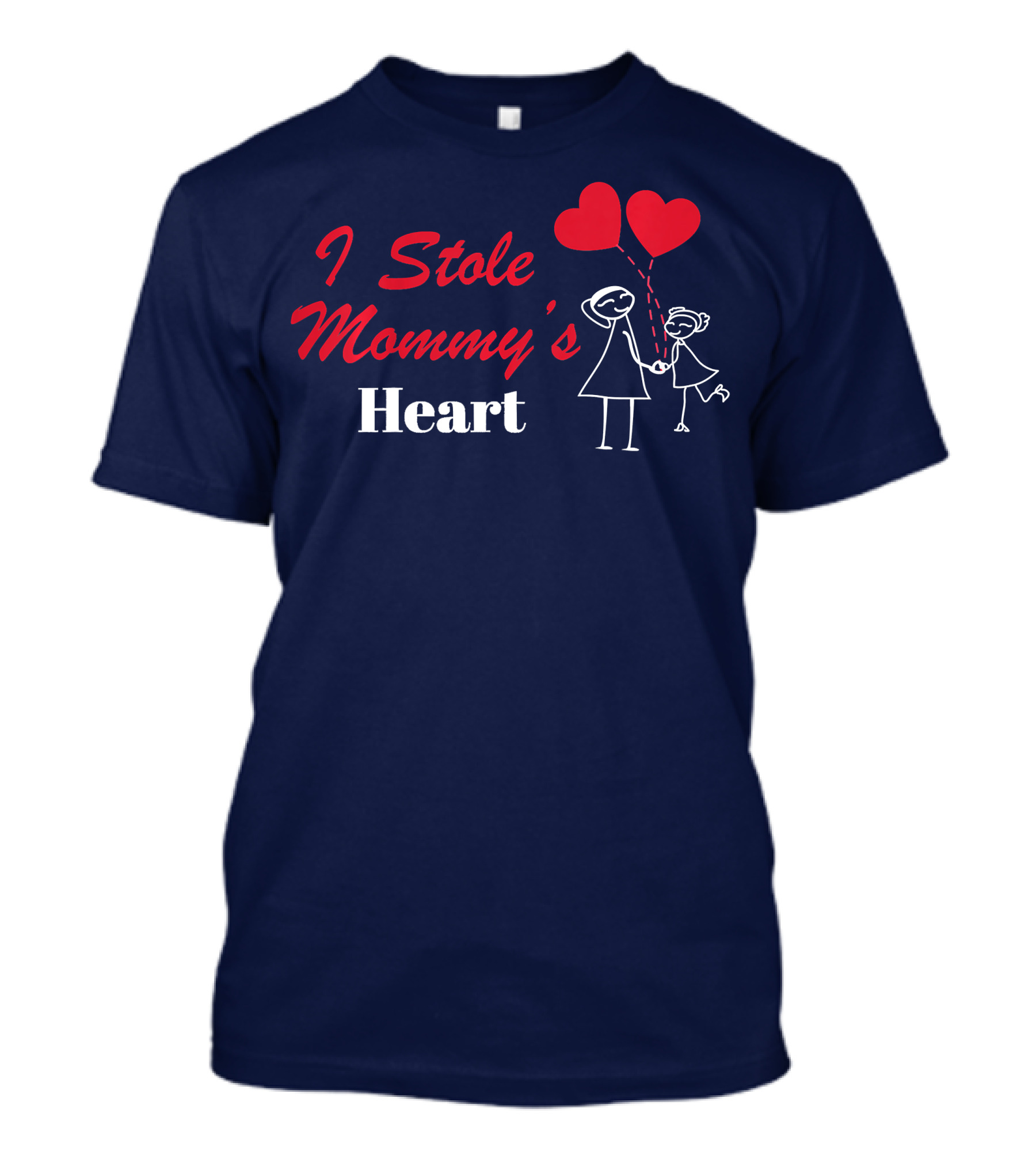 I Stole Mommy's Heart Valentine Day With Red Heart Balloons T-Shirt