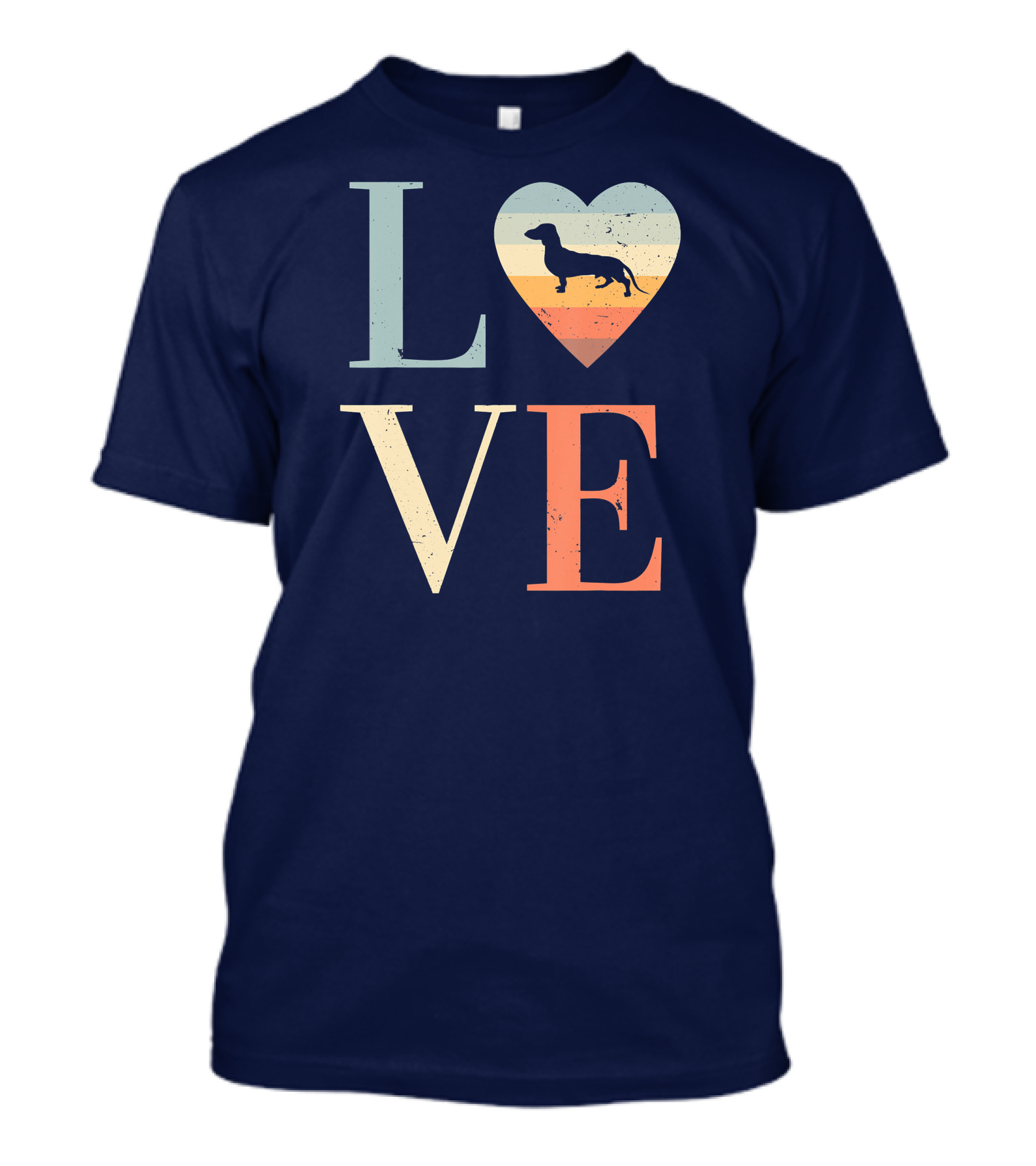Love Vintage Dachshund Heart Valentine's Day Retro T-Shirt