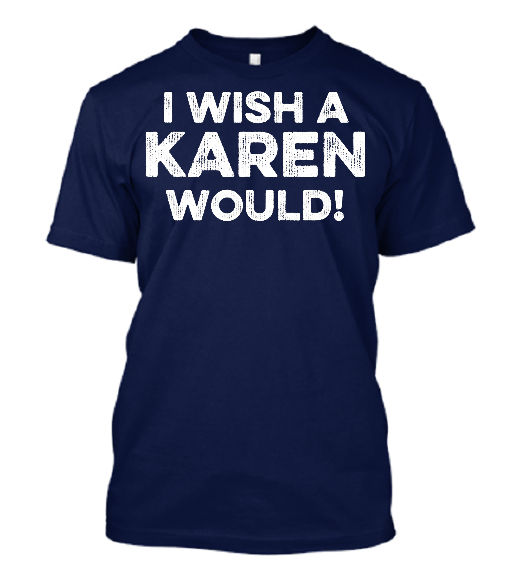 I Wish A Karen Would Funny Sarcastic Text T-Shirt