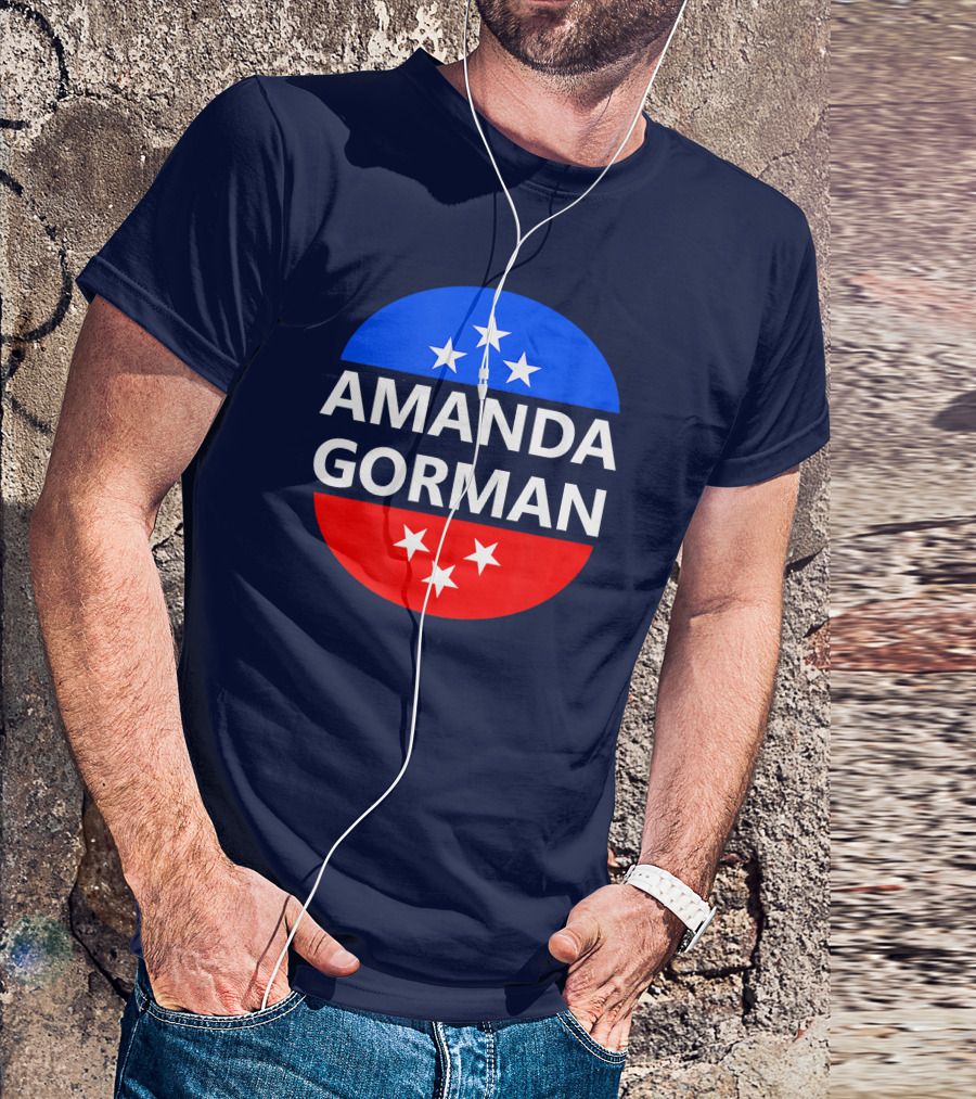 Amanda Gorman Poet Inauguration Stars Red Blue T-Shirt