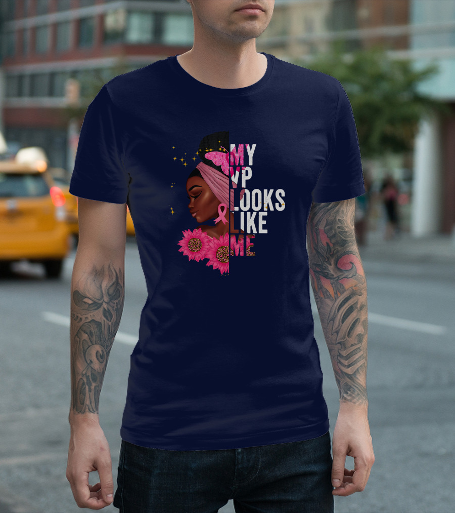 My VP Looks Like Me Pink Ribbon Awareness Sunflowers T-Shirt