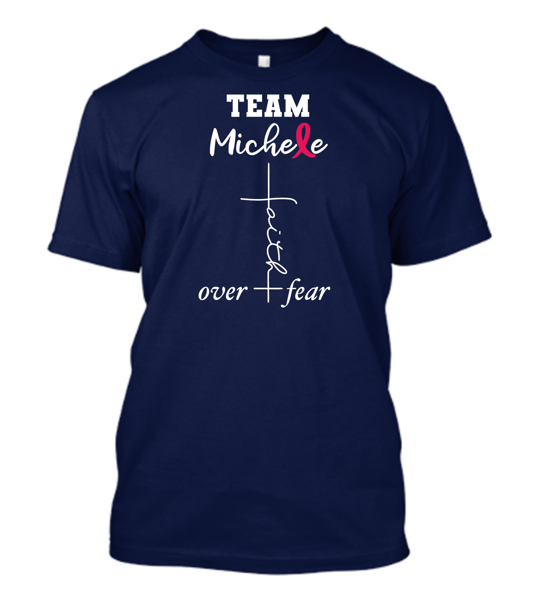 TEAM Michele Faith Over Fear Ribbon T-Shirt
