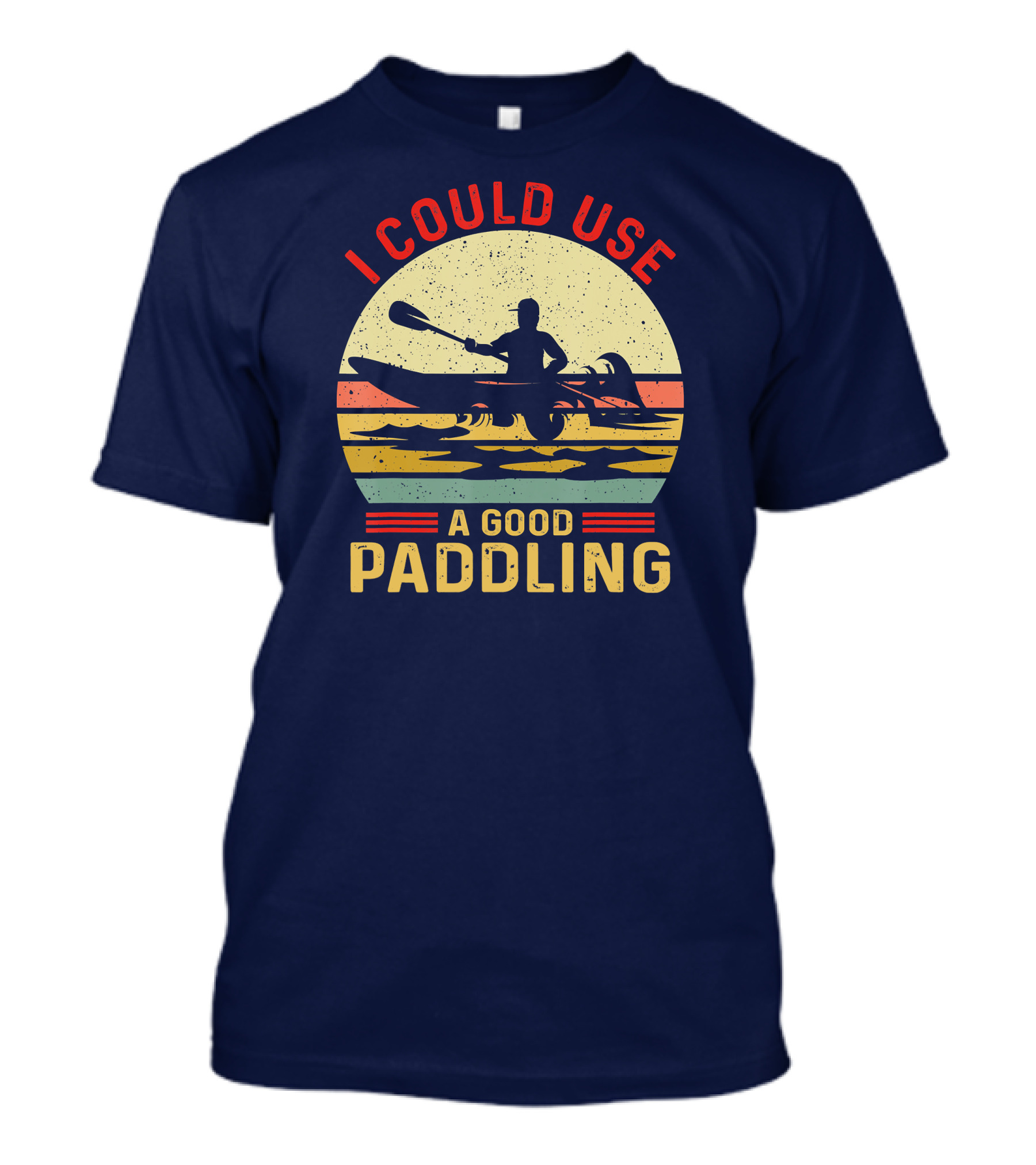 I Could Use A Good Paddling Kayaking Vintage Sunset T-Shirt