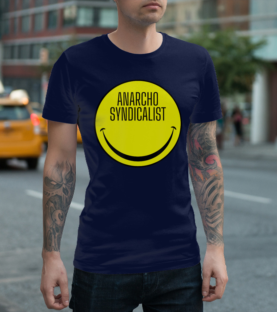Anarcho Syndicalist Smiley Face T-Shirt