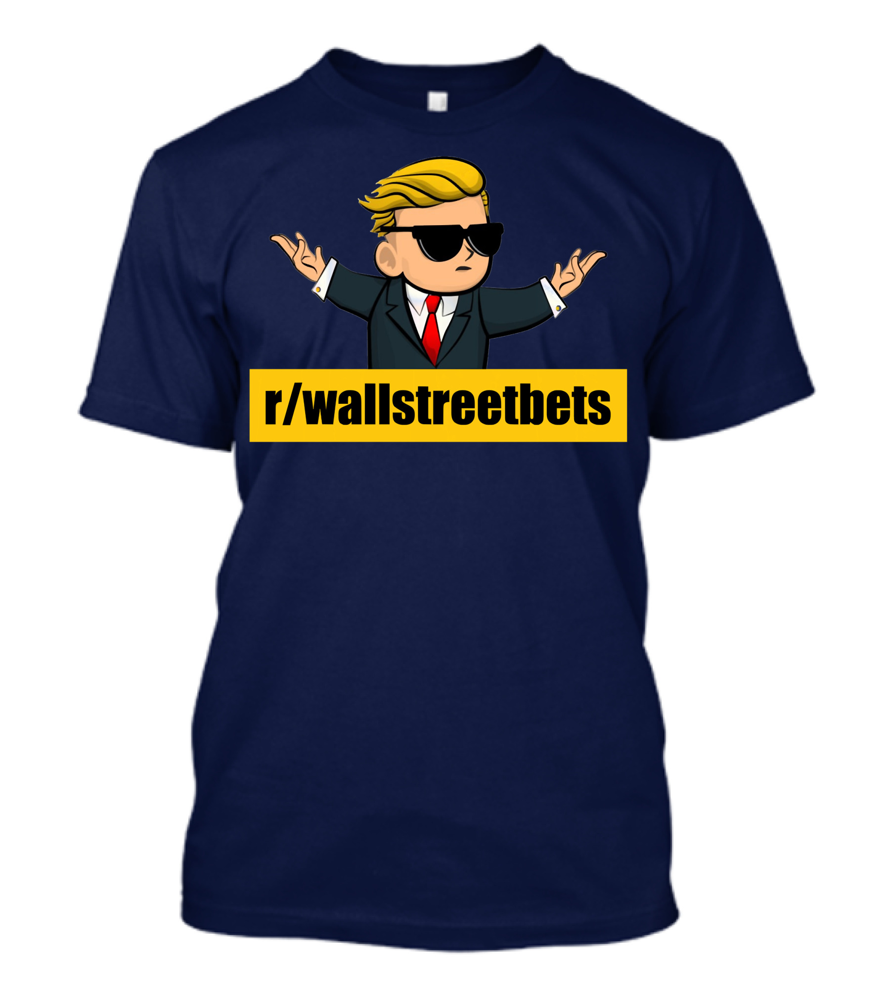 R/wallstreetbets Stonks Icon With Blonde Hair And Sunglasses T-Shirt
