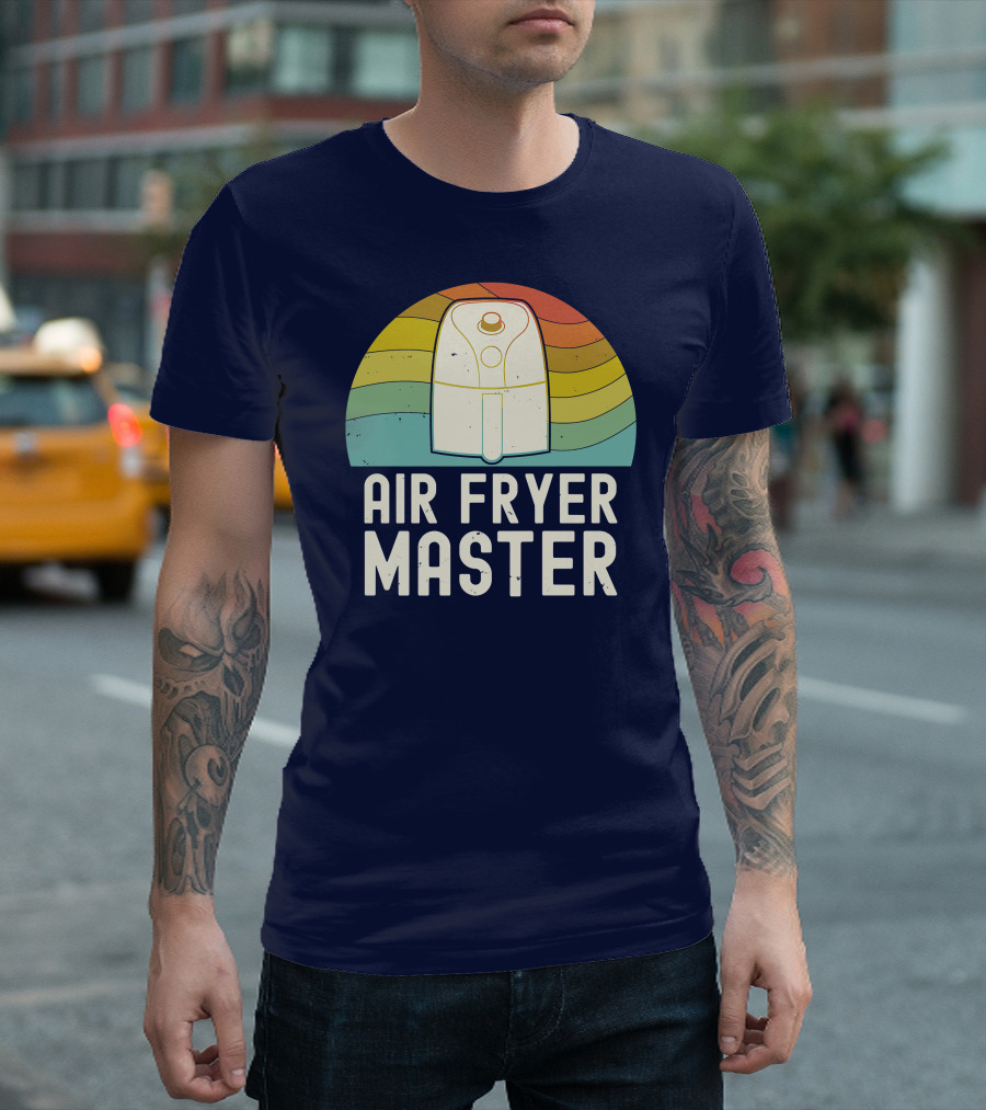 Air Fryer Master Cook Food Lover Retro Vintage Style Foodie T-Shirt