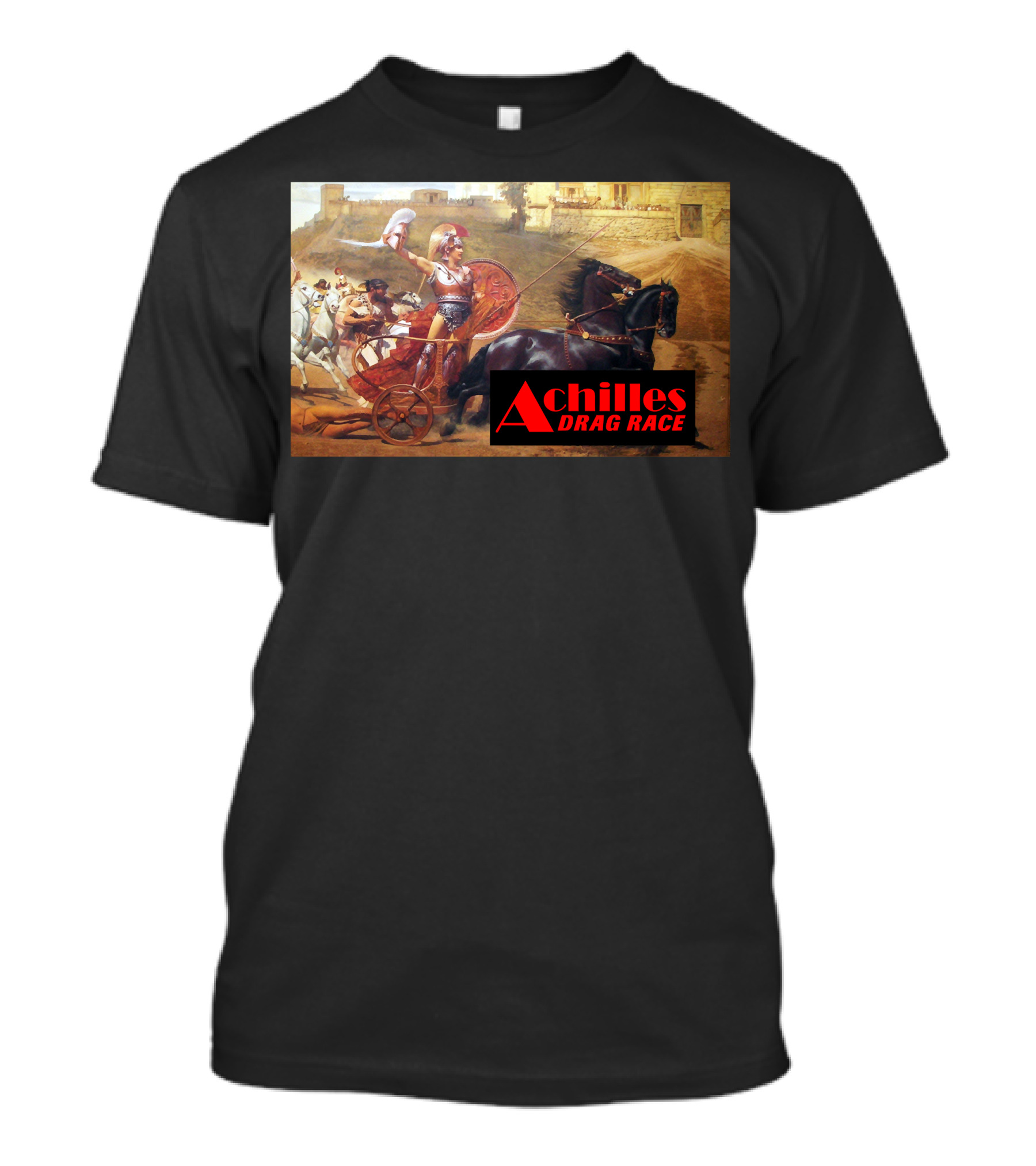 Achilles Drag Race Historical Artwork Mashup T-Shirt