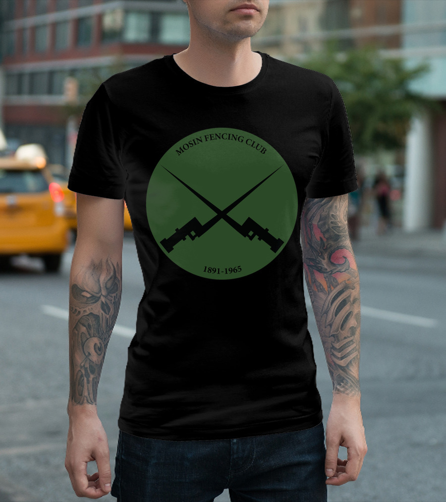 Mosin Fencing Club 1891-1965 Crossed Rifles Emblem T-Shirt