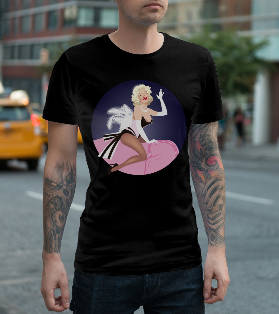 Pink Elephant Burlesque Style Diva T-Shirt