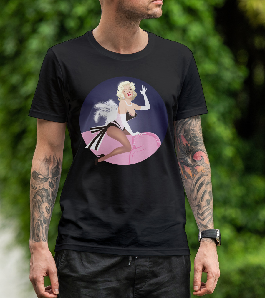 Pink Elephant Burlesque Style Diva T-Shirt