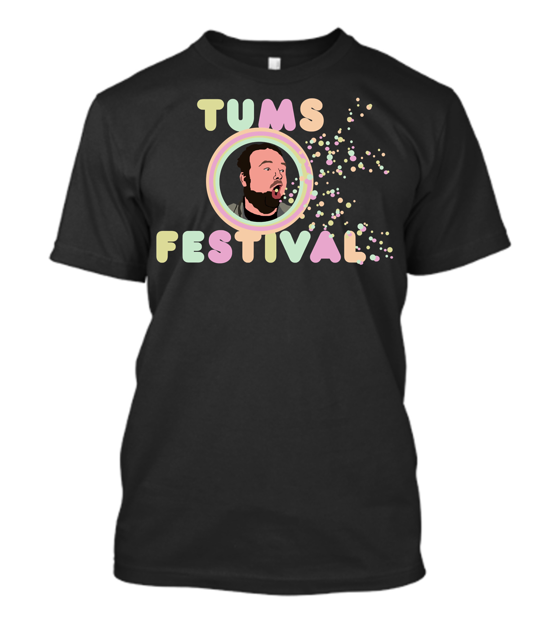 Tums Festival Vibrant Explosion With Surprised Face T-Shirt