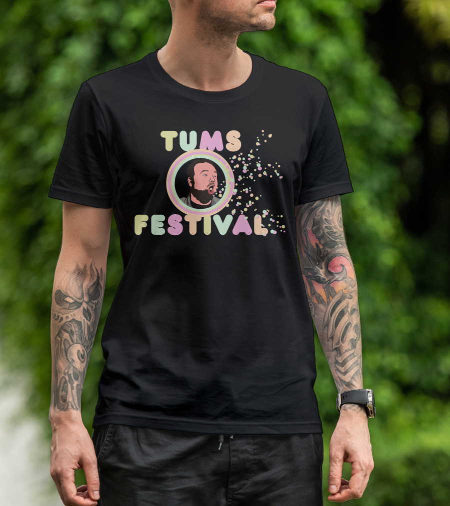 Tums Festival Vibrant Explosion With Surprised Face T-Shirt