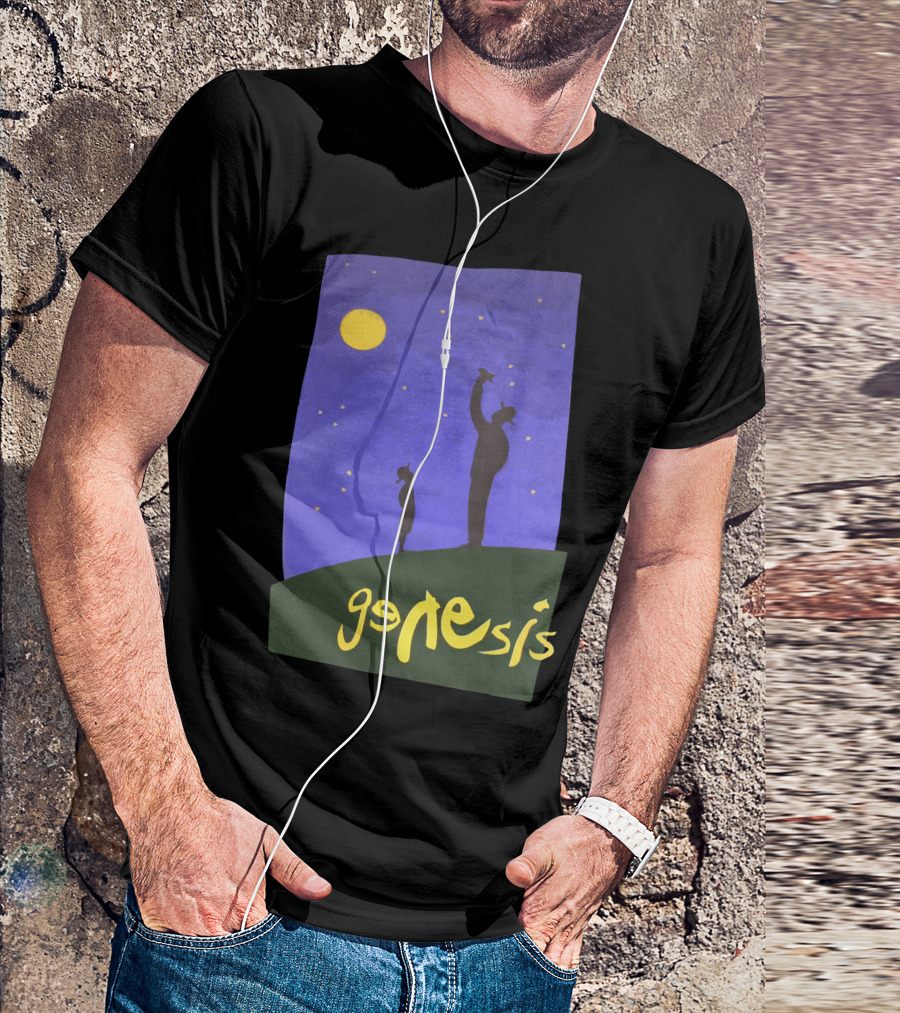 Genesis We Can Not Dance Silhouetted Figures Under Night Sky T-Shirt