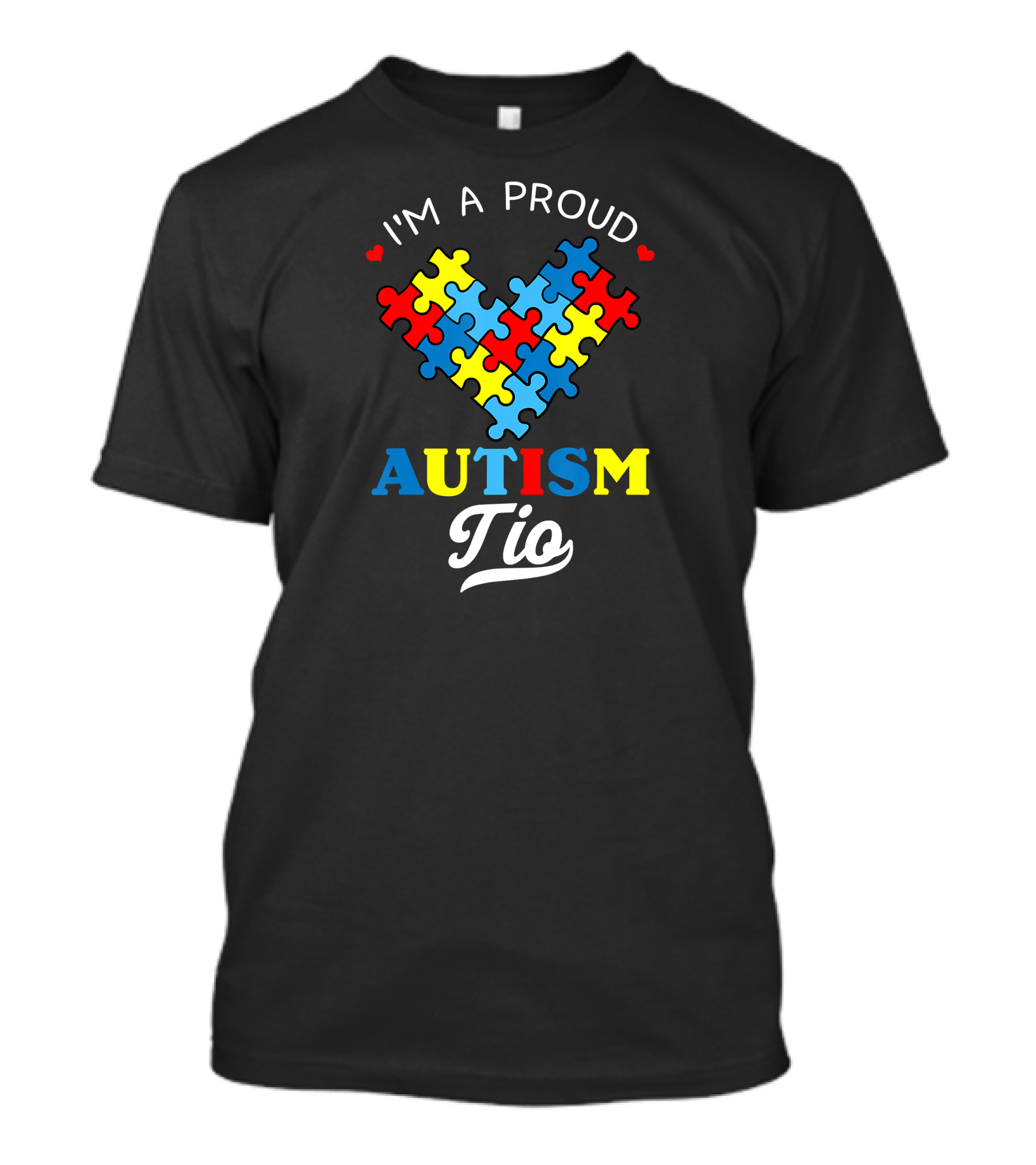 I'm A Proud Autism Tio Heart Puzzle Autism Awareness T-Shirt