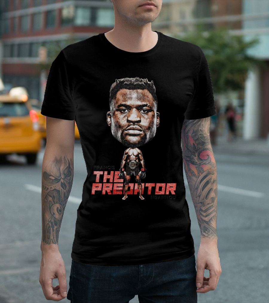 Francis Ngannou The Predator Cartoon UFC T-Shirt