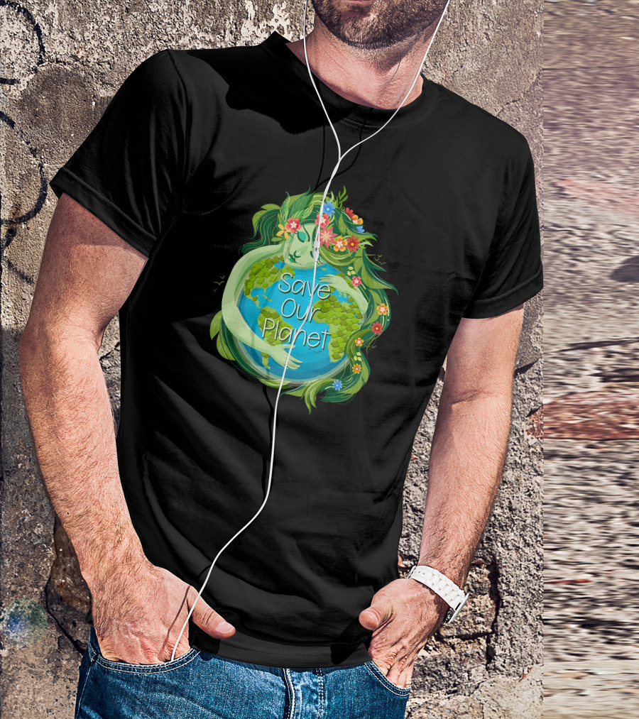 LOVE Mother Earth Day Save Our Planet Earth Guardian Embrace T-Shirt