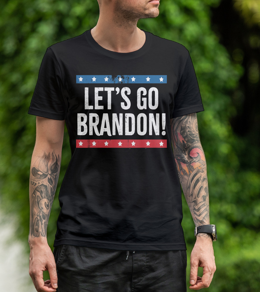 Let's Go Brandon Patriotic Vintage Stars Banner T-Shirt