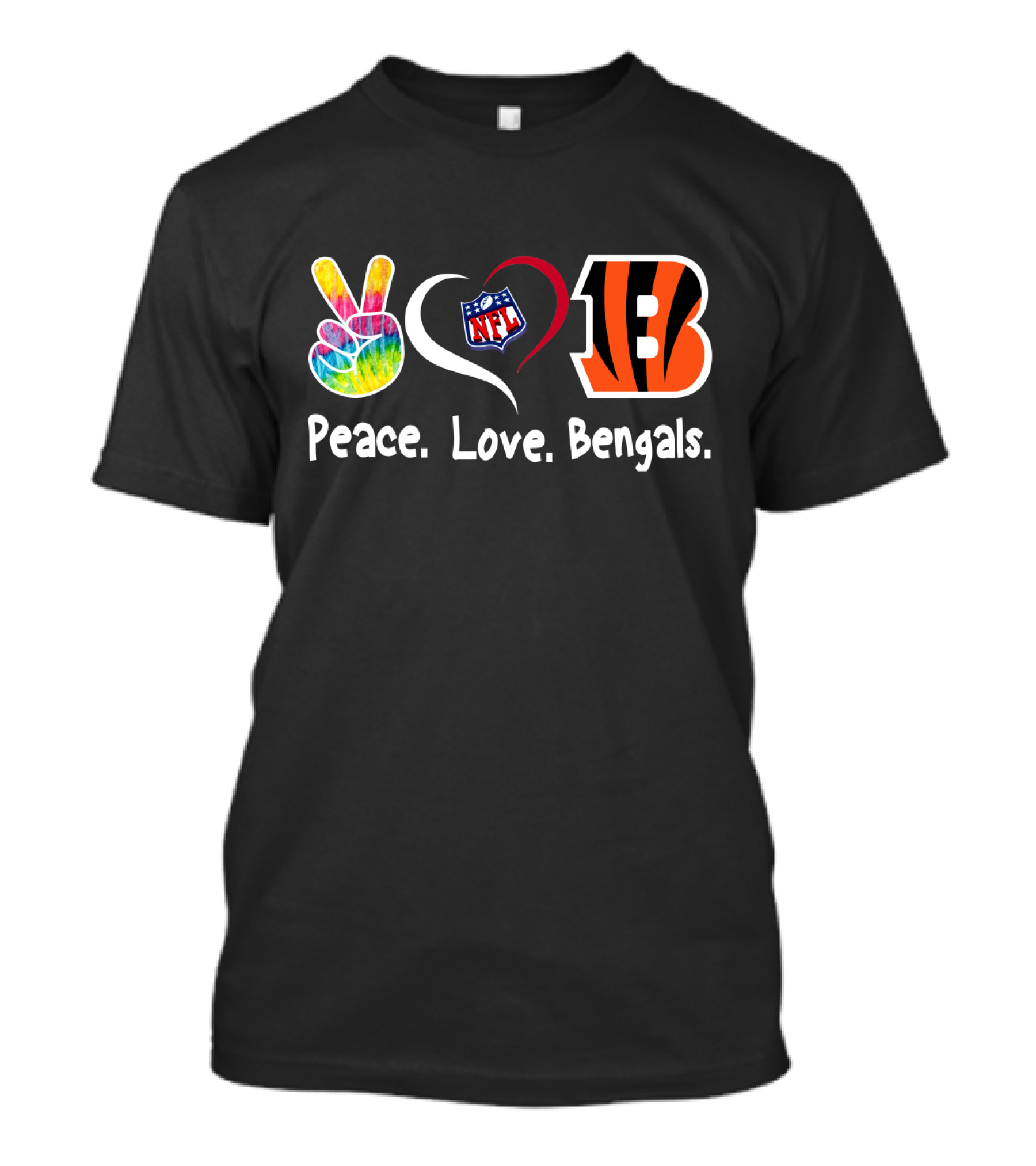 Peace Love NFL Bengals T-Shirt