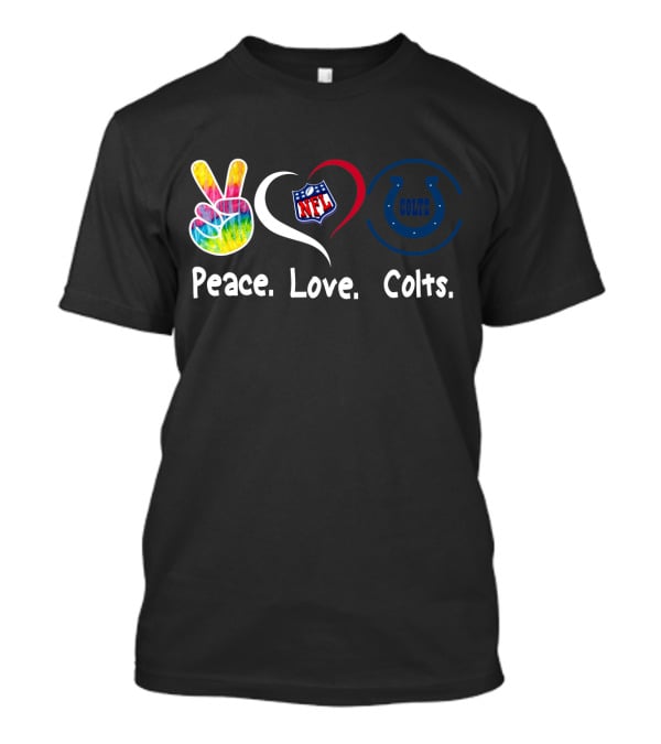 Peace Love Colts NFL Colts T-Shirt