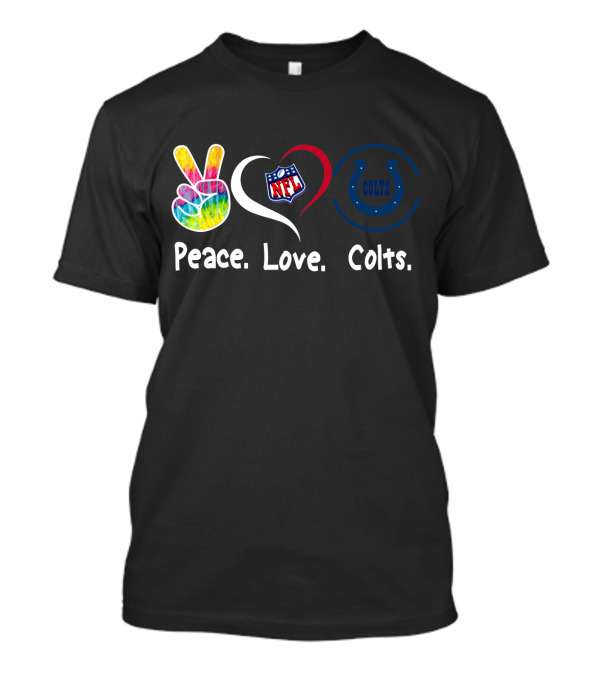 Peace Love Colts NFL Colts T-Shirt