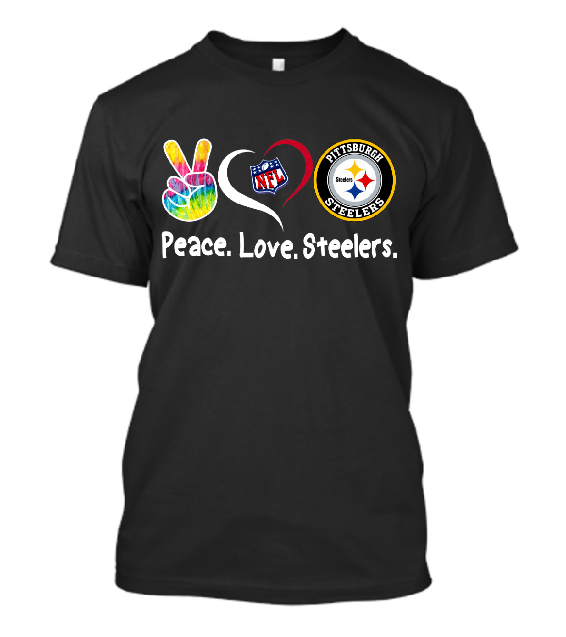 Peace Love NFL Pittsburgh Steelers T-Shirt