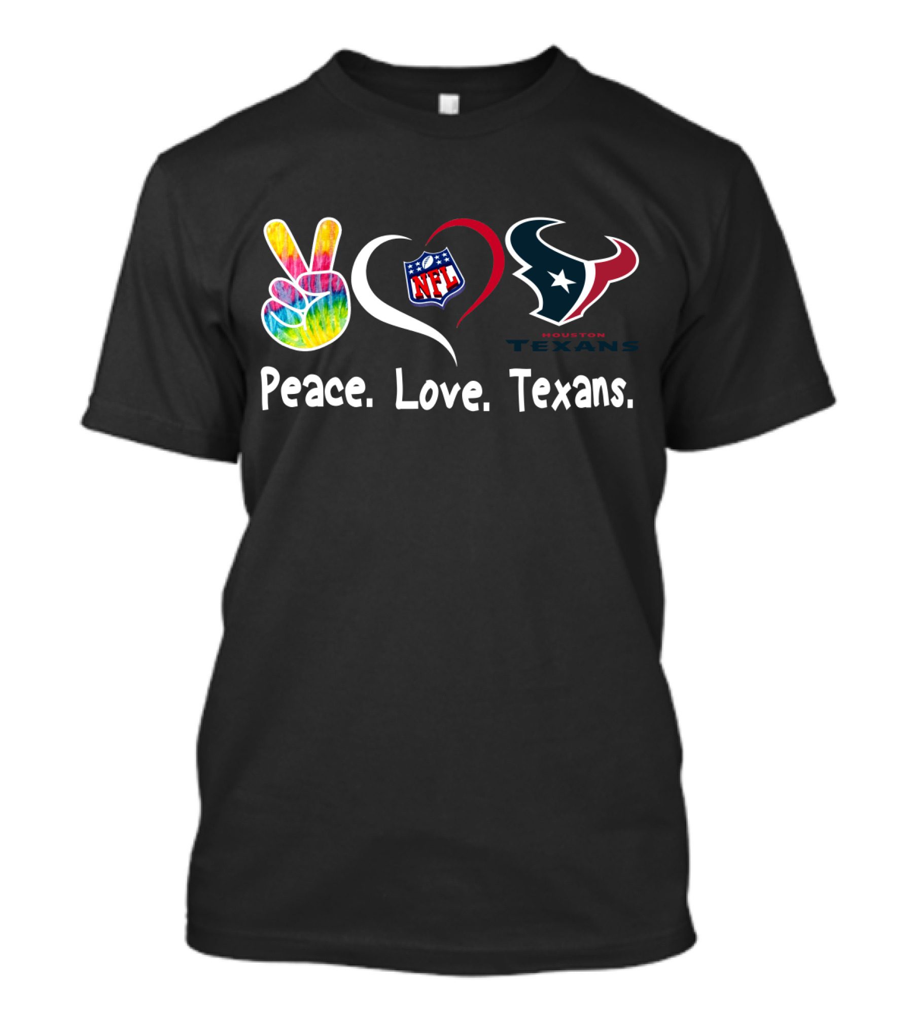 Peace Love Houston Texans NFL T-Shirt