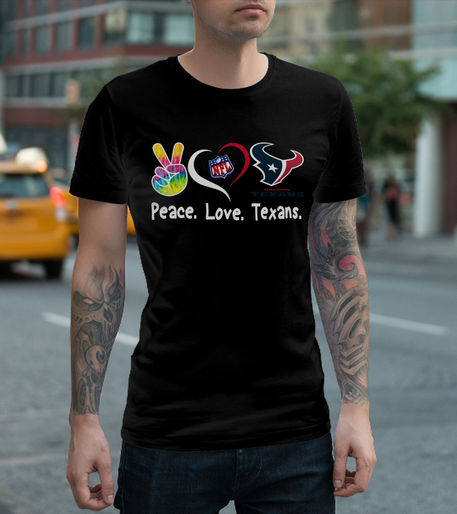 Peace Love Houston Texans NFL T-Shirt