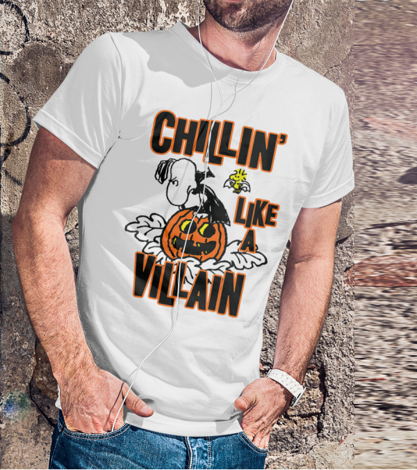 Chillin’ Like A Villain Halloween Pumpkin And Characters T-Shirt