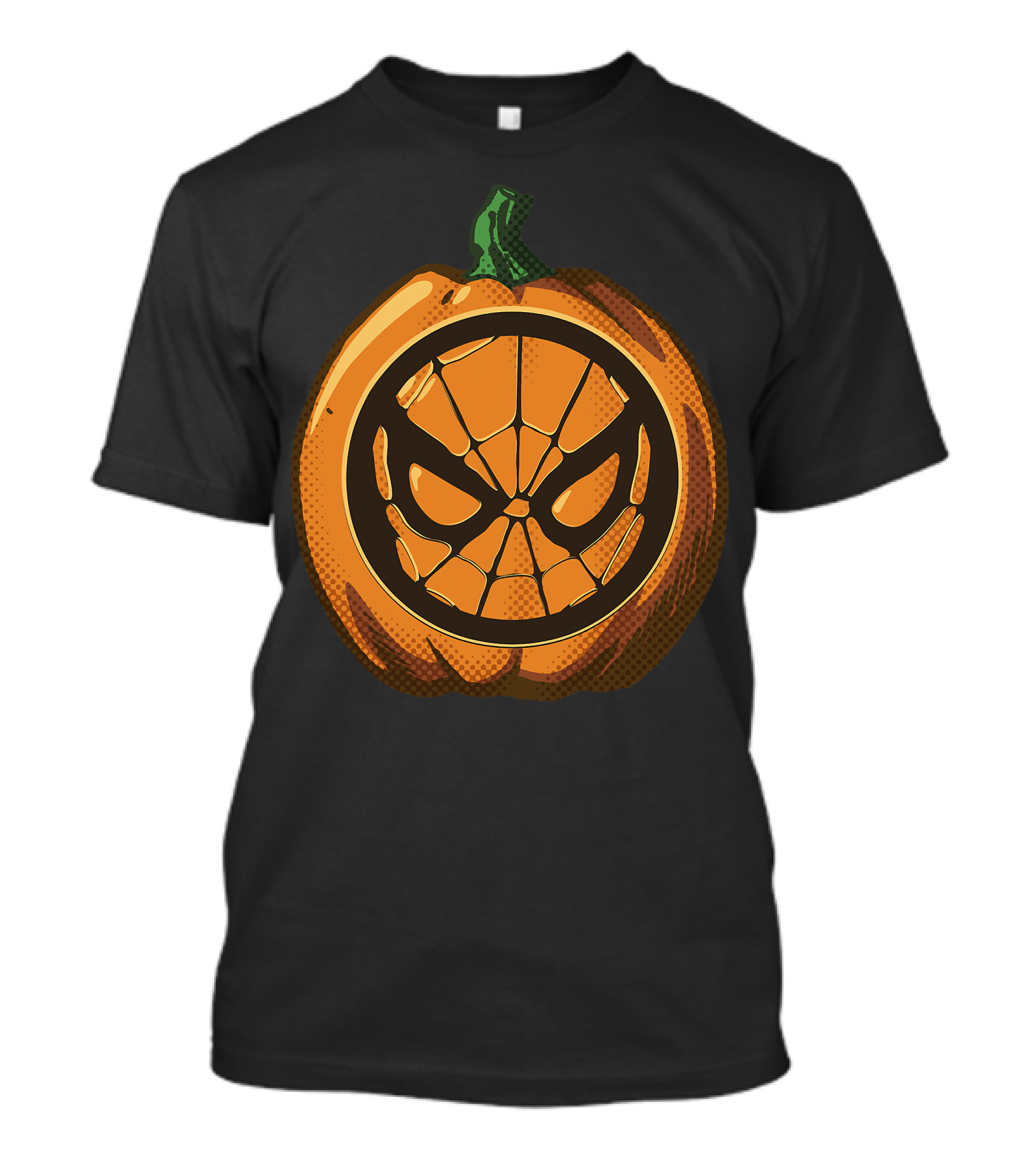 Spider Man Halloween Pumpkin Face Carving T-Shirt