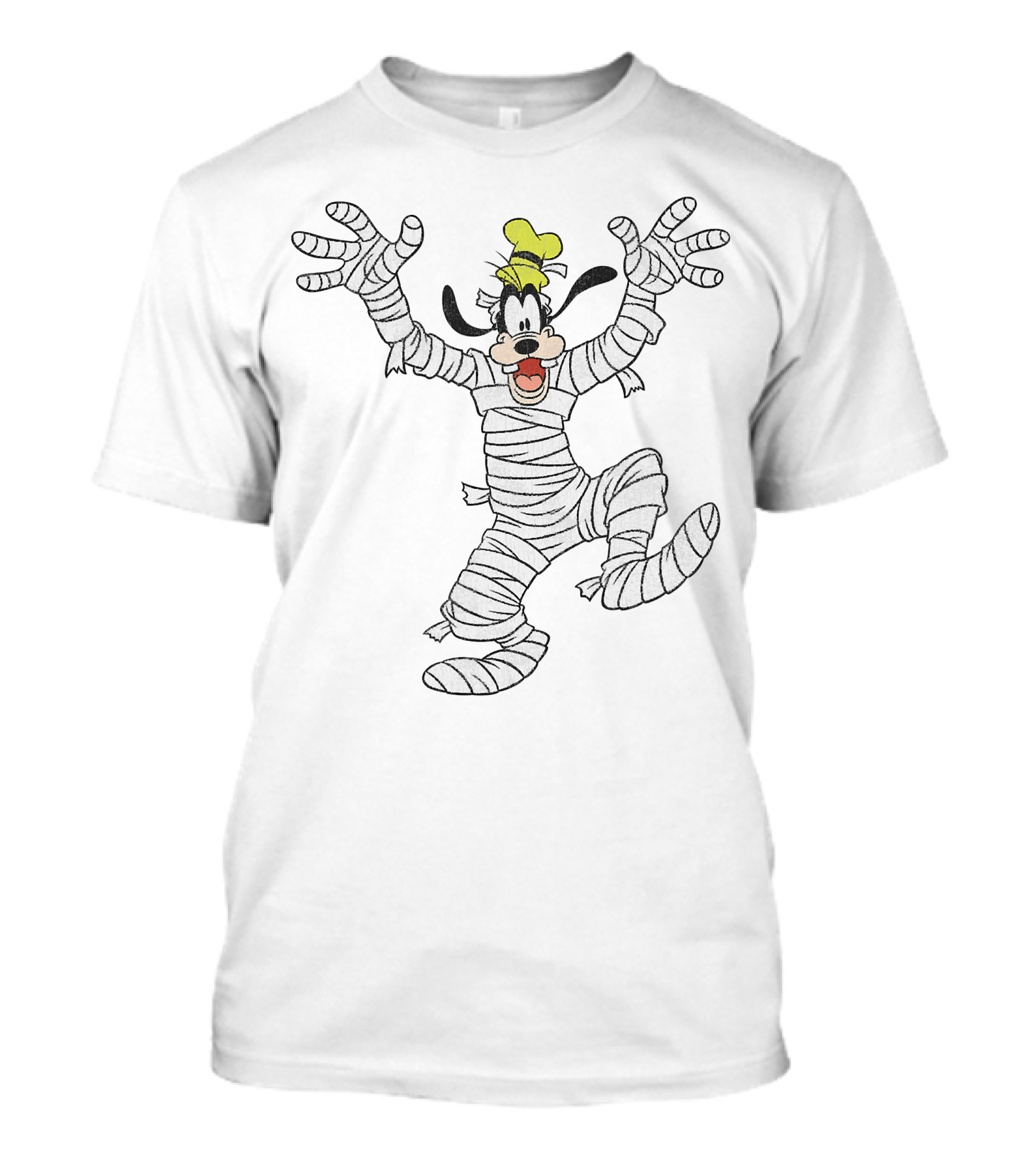 Goofy Wrapped As Mummy Halloween Character T-Shirt