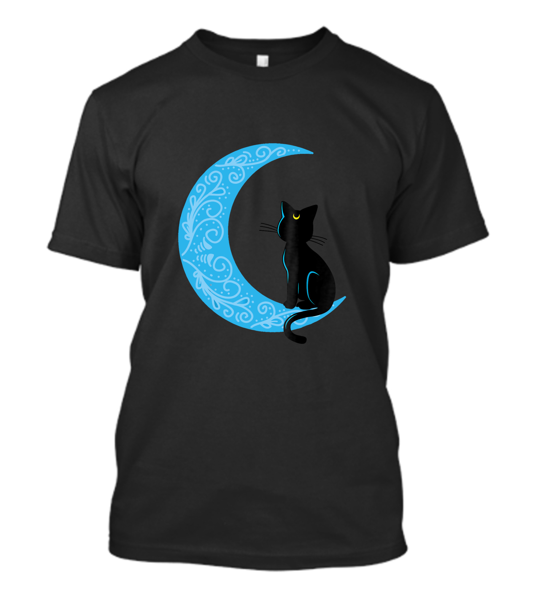 Black Cat Crescent Moon Sailor Guardian T-Shirt