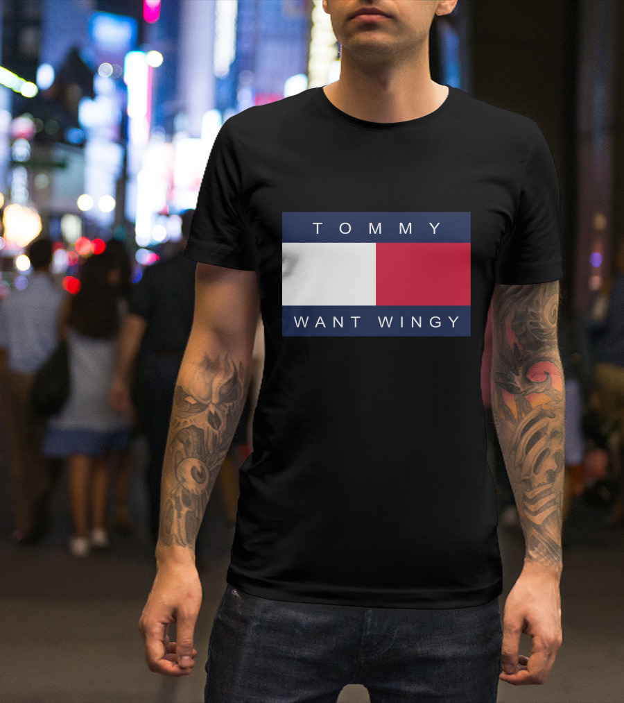 TOMMY WANT WINGY Red White Blue T-Shirt