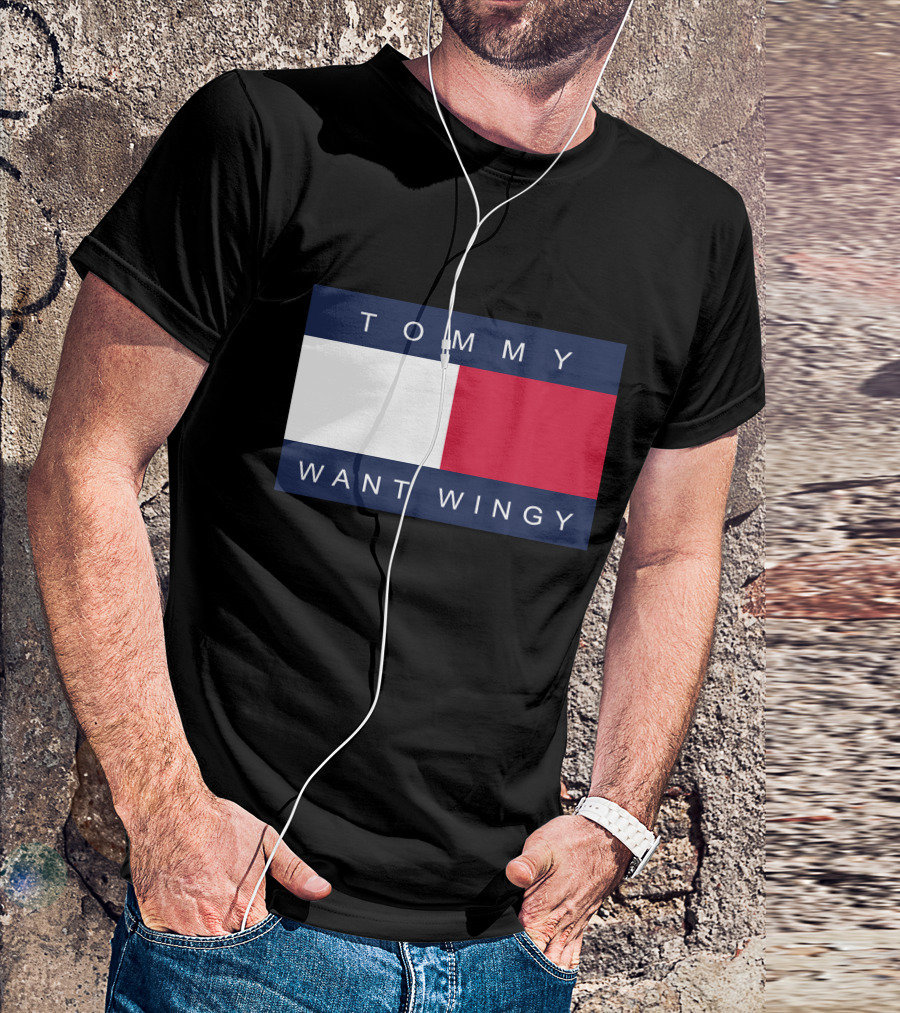 TOMMY WANT WINGY Red White Blue T-Shirt