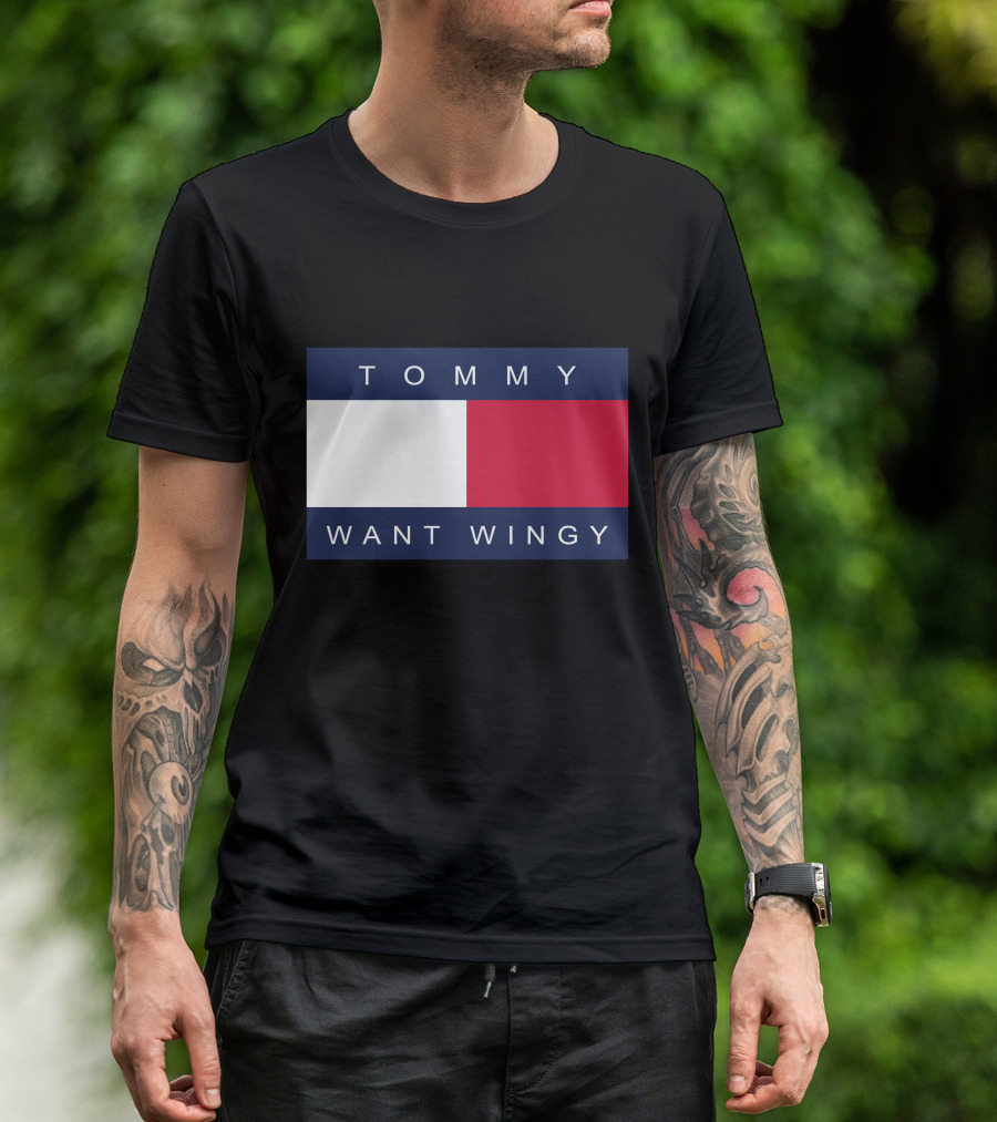 TOMMY WANT WINGY Red White Blue T-Shirt