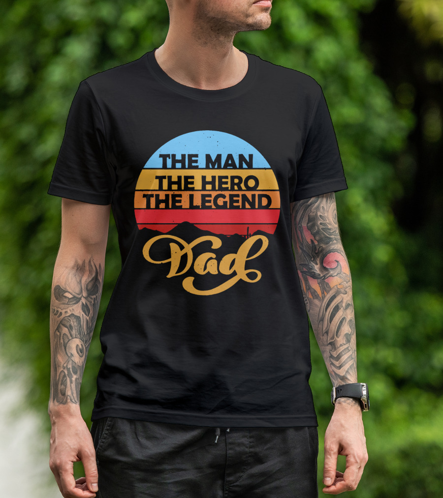 The Man The Hero The Legend Dad Retro T-Shirt